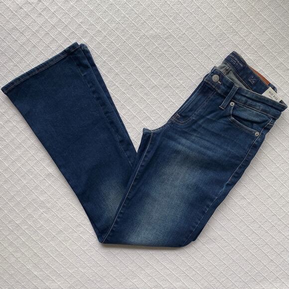 NWT Lucky Brand Sweet Boot Mid-Rise Jeans Womens Size 28 Dark Wash Stretch Denim - Picture 5 of 10